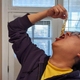 man eating gold leaf